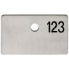 Jmenovka bez kukátka s gravírováním, 120x70x6 mm, matný nerez