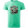 Snežný skúter kostra - Klasické pánske tričko vyššej gramáže - XL ( Mätová )