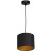 Luminex | Luster na lanku ARDEN 1xE27/60W/230V pr. 18 cm čierna/zlatá | LU3490