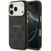 Guess PU Leather 4G Gold Frame MagSafe Zadní Kryt pro iPhone 17 Pro Black