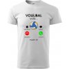 Volejbal volá - Klasické pánske tričko vyššej gramáže - 4XL ( Biela )