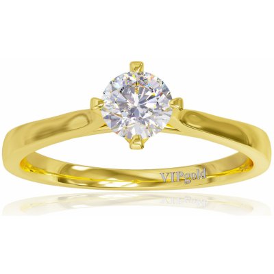 VIPgold Zásnubný prsteň s briliantmi v žltom zlate R330 58851z