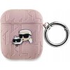 Karl Lagerfeld PU Embossed Karl and Choupette Heads Puzdro na AirPods 1/2 KLA2PGKCPP