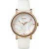 Hodinky Timex Originals, s bielym koženým remienkom