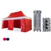 Nožnicový párty stan 3x6 m TENTino BH EXTREME PVC EXTRA HIGH ROOF Farba opláštenia: 7A - ČERVENÁ (VOLÁNY BÍLÉ)