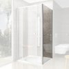 Ravak Pivot - Sprchová stena PPS-90, 87-90 cm, satin/číre sklo 90G70U00Z1