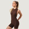 GymBeam Dámsky overal Zip-Up NEO Mocha - M