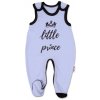 Baby Nellys Dojčenské bavlnené dupačky, Little Prince - modré, veľ. 74, 74 (6-9m)