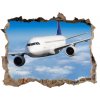 Foto fotografie díra na zeď Lietadlo vo vzduchu 95x64 cm