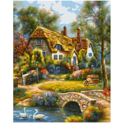 Stará anglická chata (24 x 30 cm) (Maľovanie podľa čísel - Schipper)