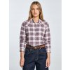 Big Star dámska flanelová košeľa s károvaným vzorom Dreni modrá