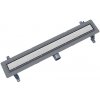 Plastový sprchový žľab z nerezovým roštom VOGI. DUO ABS 60 cm (RD60set.ASB)