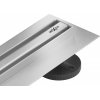 MEXEN Flat nerezový sprchový žľab s rotačným 360° sifónom 140 cm, vzor SLIM, nerezová, 1041140