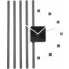 Nalepovacie nástenné hodiny s pruhmi sivá