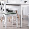 Eurofirany Zamatový sedák GAJA s praktickým uväzovaním - šalviová Polyester 40x40 cm