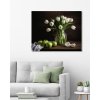 ZUTY Obrazy na stenu - Biele tulipány vo váze Rámovanie: vypnuté plátno na rám, Rozmer: 40x50 cm