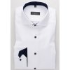 ETERNA Comfort Fit pánska košeľa biela nie presvitajúca s tmavo modrým kontrastom Non iron Cover, Veľkosť 47