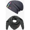 Doke Detský set Háčkovaná čiapka a šál bc dark pre deti 12-16 rokov