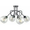 Keter Lighting Prisadený luster EVIE 4xE27/60W/230V antracit/číra KE0188 + záruka 3 roky zadarmo + záruka 3 roky zadarmo