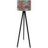 Asir | Stojacia lampa AYD 1xE27/60W/230V pestrofarebná/čierna | AS0211
