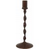 Storefactory Sklenený svietnik Eneby Brown 24 cm