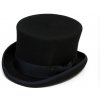 Čierny cylinder anglický klobúk vlna Mes 85019, Velikost 59