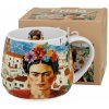 Porcelánový hrnček súdok DUO ART GALLERY FRIDA MEXICAN ART RED 430 ml