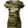 Florbal team - Dámske maskáčové tričko - 2XL ( Zelený maskáč )