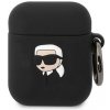 Karl Lagerfeld 3D Logo NFT Karl Head Silikonové Pouzdro pro Airpods 1/2 Black KLA2RUNIKK