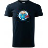 Otec superman - chlapec a chlapec - Klasické pánske tričko vyššej gramáže - XL ( Tmavomodrá (veľmi tmavá - skoro čierna) )