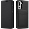 MG Magnet Card knižkové kožené puzdro na Samsung Galaxy S22 Plus, čierne