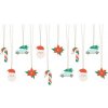 PartyDeco MENOVKY na darčeky Santa mix 12 ks