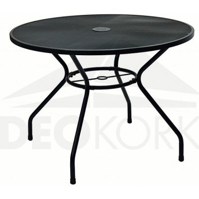 Deokork Kovový stôl TAMPA 100 cm (čierna)