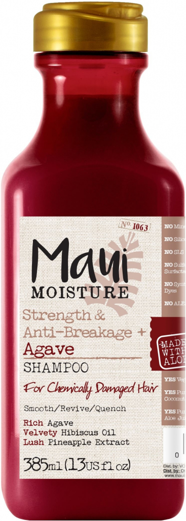 Maui posilující šampon pro chemicky zničené vlasy + Agave 385 ml