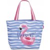 Plážová taška Fabrizio Flamingo 31 L modrá
