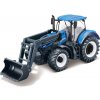 Bburago Farm Traktor New Holland s vlečkou pre kone 1:50