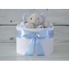 TortaNEtorta Mini plienková torta s uspávacím slonom pre chlapčeka, Korpus plienkovej torty: Tetra plienka, varianta: Bábätko sa čerstvo narodilo