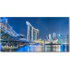 Foto obraz akrylový Singapur noc 100x50 cm