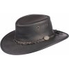 Klobúk austrálsky kožený Barmah Hats Squashy Sundowner Kangaroo - čierny, XL