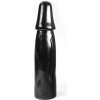 Dark Crystal DC01, čierne vinylové dildo 34 x 5–9,5 cm