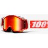 Zjazdové okuliare 100% RACECRAFT Goggle Fire Red - Mirror Red Lens