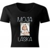 Farebné tričko s fotkou rámik MOJA LÁSKA Dámsky strih FOTOpošta Veľkosť: L, TYP PÍSMA: Písmo tenké