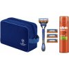 Gillette Fusion5 gél na holenie 200 ml + Fusion5 Champions League holiaci strojček 1 ks + Gillette Fusion5 náhradné žiletky 4 ks + kozmetická taška 1 ks