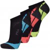Ponožky Fila Calza Invisible Socks 3P - shock black/multicolor - Čierny (35-38)