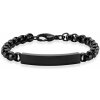 Troli Čierny oceľový náramok VSB004B-PET