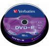 DVDR disk, AZO, 4,7GB, 16x, 10 ks, cake box, VERBATIM