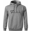 EKG šípky - Oversized mikina pánska Moon - kratšia + širšia - 3XL ( Tmavosivý melír )