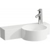 LAUFEN Val asymetrické závesné umývadielko s odkladacou plochou vľavo, s otvorom, bez prepadu, 550 x 315 mm, biela, s povrchom LCC, H8152844001141