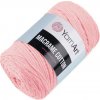 Pletacia priadza Macrame Cotton 250 g ružová sv. 1ks