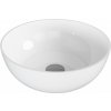 POLYSAN - BANERA ROUND umývadlo na dosku, liaty mramor, priemer 39cm, biela 14337